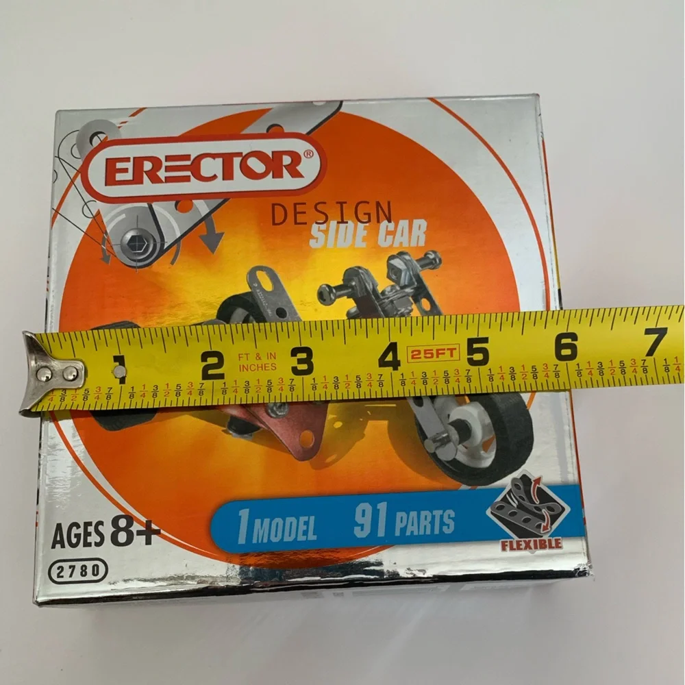 ERECTOR Set / Design Side Car / 1 Model / 91 Parts / #84 2780 / Kit Ages 8+